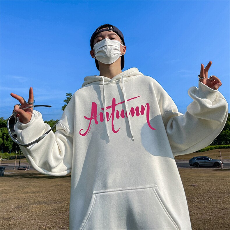 抖音得物供货可提供视频春装重磅美式宽松连帽卫衣DL2400,男装卫衣,电商A486-1
