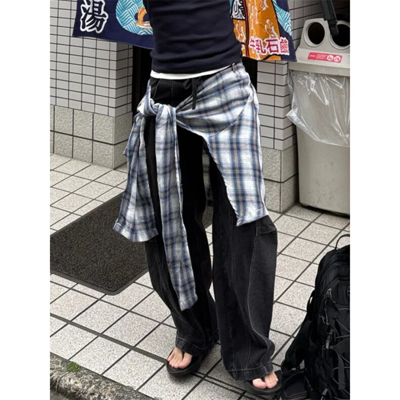 1506-1/KK1351/P76个性字母牛仔裤嘻哈ins潮高街潮流痞帅长裤,男装牛仔裤,星座1506-1