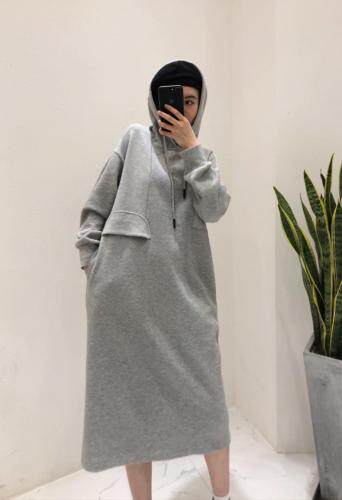 秋季长款卫衣裙，女装卫衣/绒衫，E·呀