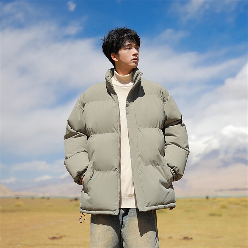 立领棉服男士外套秋冬季加厚保暖时尚户外棉衣男装,男装棉衣,玖雅羊绒