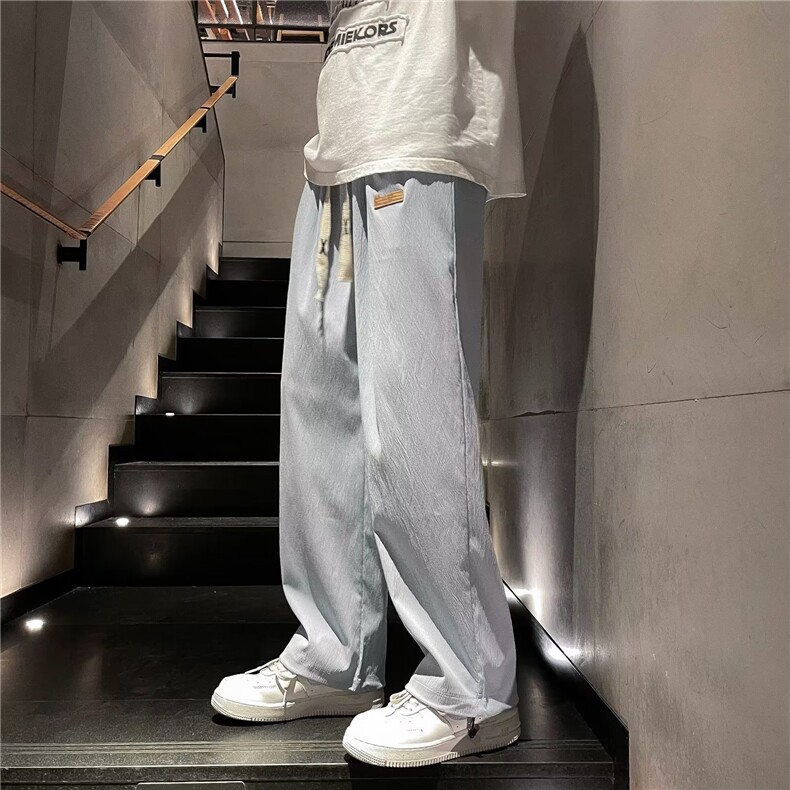 夏装新款现货港风毛巾绣运动裤休闲裤男宽松K117-P30,男装休闲裤,星座1109-3