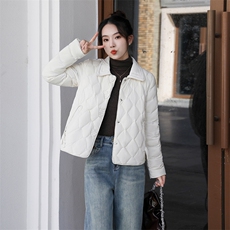 【现货】短款羽绒服女2024冬季新款时尚洋气减龄轻薄外套90白鸭绒，女装羽绒服，仟媚宠