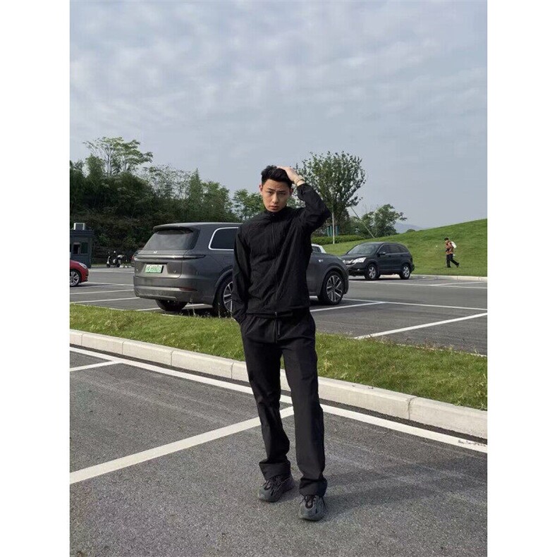 黑色立领教练夹克男短款运动外套简约文艺ins原宿新款流行潮流,男装夹克,星座506A
