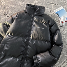 特批70新款港风中性印花皮棉衣外套保暖御寒皮棉服PY8933-P70，男装棉衣，电商A128
