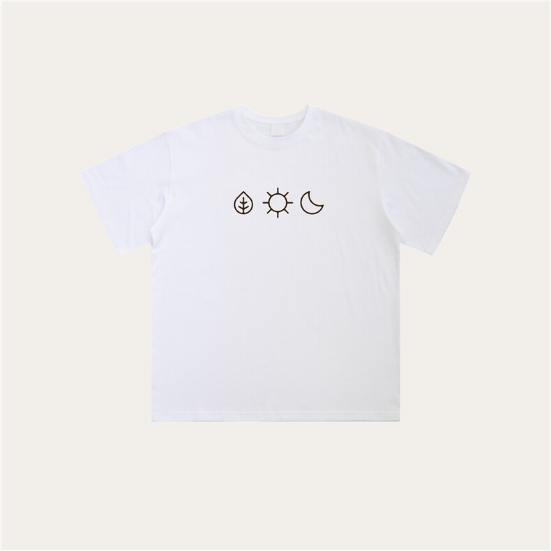 T16-P57-夏季设计语日月印花短袖可定制（wx：MaMSHu123），男装T恤，星座112