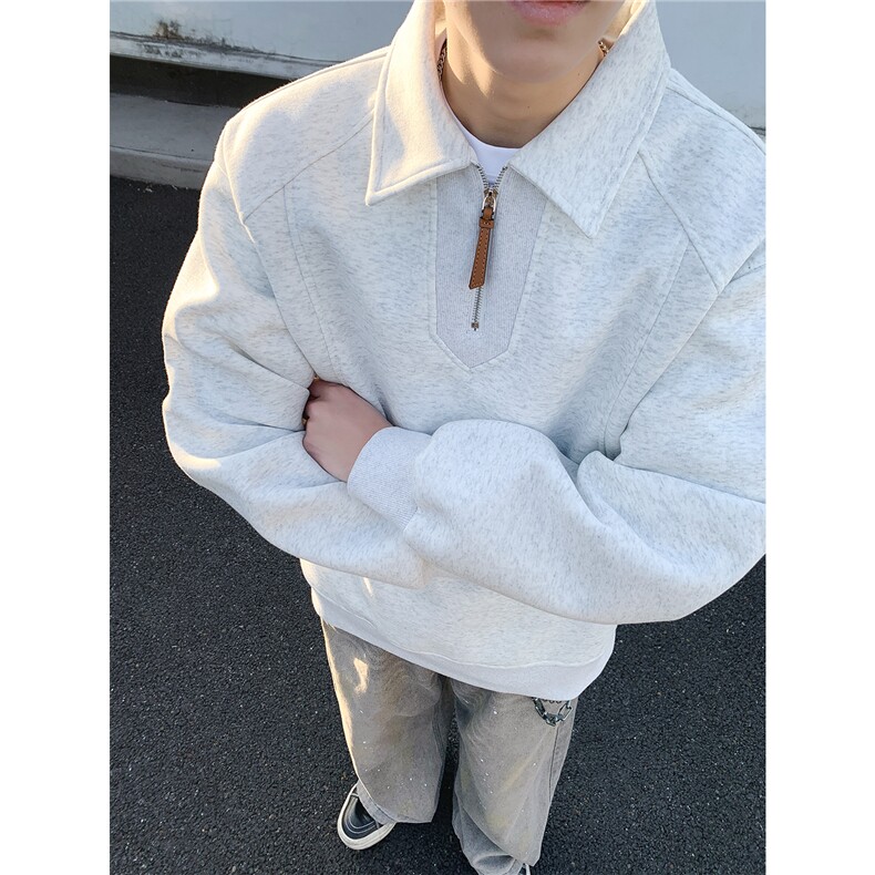 春季新款轻熟休闲风POLO领卫衣WY05512-P55,男装Polo衫,星座308B-2