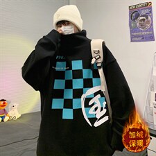 2024冬季潮男加绒加厚百搭小众打底衫摇粒绒卫衣W236P48限68,男装卫衣,电商A089-1