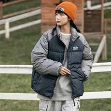 2026冬季新款男日系潮牌立领白鸭绒羽绒服拼色加厚外套YR20-F209，男装羽绒服，电商A101（原外27）