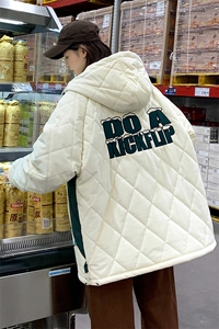 冬上新加棉个性棉服潮中性风连帽棉衣外套男女 8330-P115控价158图片