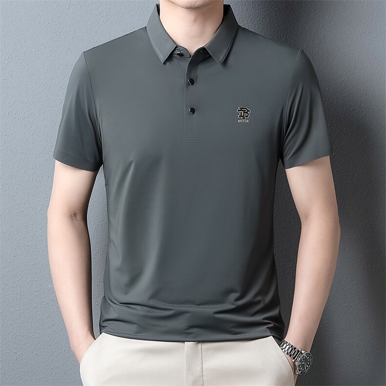 上衣纯色短袖2023百搭翻领衬衫潮流宽松夏季POLO衫ZG1353-P70,男装T恤,星座1105-3