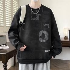 大码秋冬潮流印花卫衣男宽松休闲W9906，男装卫衣，星座1107-1