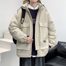 冬上新加棉加厚棉服港风休闲连帽棉衣外套男女8318-P130控价178，男装棉衣，电商A441-1