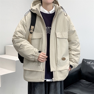 冬上新加棉加厚棉服港风休闲连帽棉衣外套男女 8318-P130控价178图片