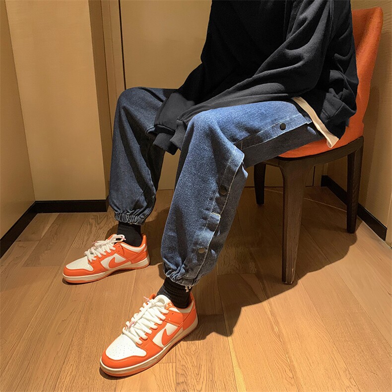 2023冬季加厚牛仔布港风排扣牛仔裤货号K553P55,男装牛仔裤,电商A063