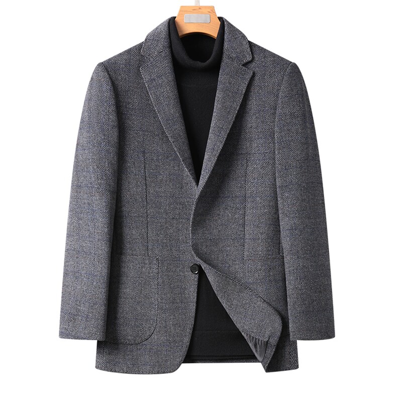 中青年男士羊毛西装秋冬纯色休闲便服西服男上衣外套DS81011-P275，男装西服，电商B212（原钱塘6029）