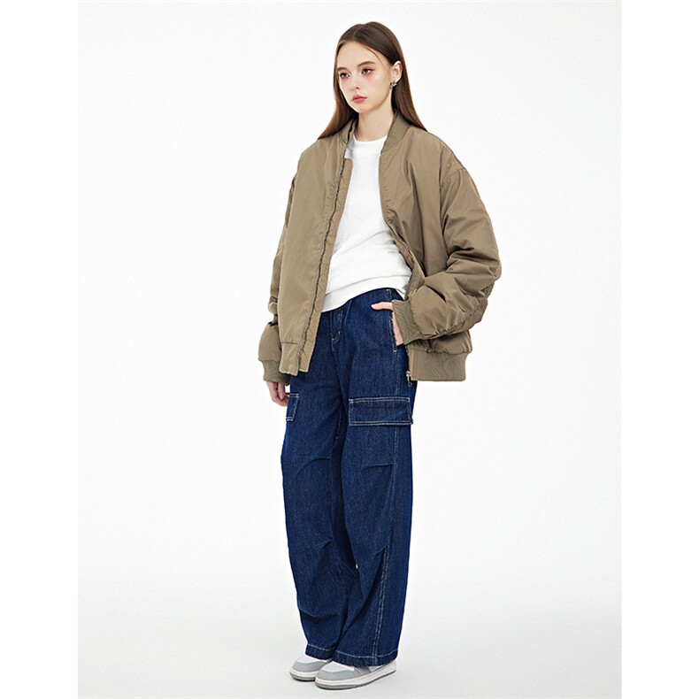 现货3色欧美街头酷炫棒球服飞行服夹克棉服外套,男装夹克,电商A105
