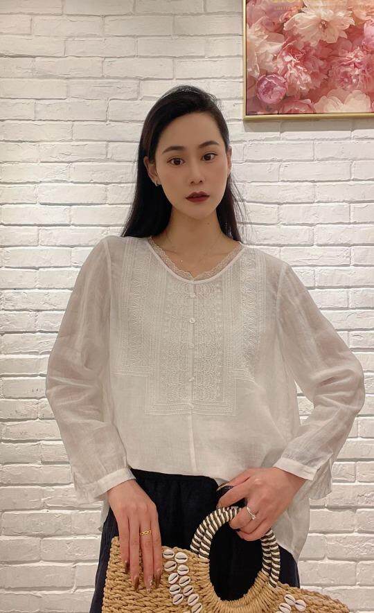 纯苎连衣裙小衫裤子裙子衬衣 时尚风 风淑女风休闲风，女装连衣裙，川哲