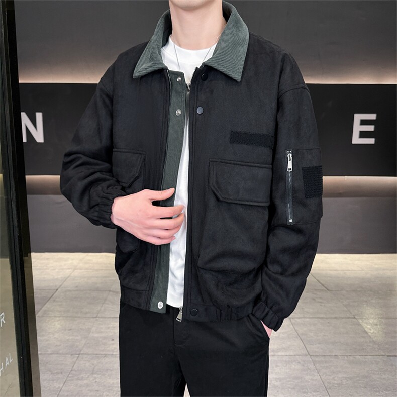 春款现货复古休闲工装夹克男士翻领宽松外套JK02656-P78,男装夹克,星座308B-2