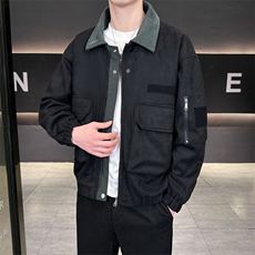 春款现货复古休闲工装夹克男士翻领宽松外套JK02656-P78，男装夹克，星座308B-2