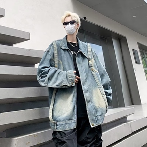 设计感牛仔外套男士2023年秋季新款美式高街高级痞帅夹克 JN1221图片