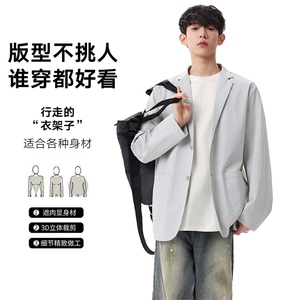 春季新款商务风西装外套男休闲西服男士西服X02628-P83图片