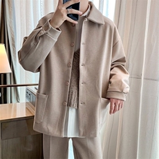 现货2025秋季宽松外套男休闲毛呢夹克上衣JK05P100（有套装P160），男装夹克，电商B276A