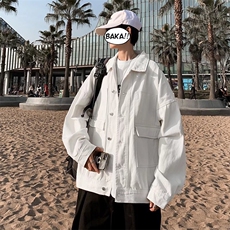 新款ins牛仔外套男秋冬季韩版潮流百搭衣服港风潮牌夹克CT57-P60，男装夹克，星座1008