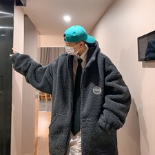 字母刺绣内里加绒羊羔绒外套男冬季羊羔毛棉衣MY501P128控158，男装棉衣，星座517A-1