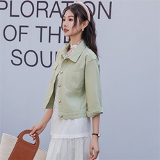 2025春季新款韩版时尚百搭重工铆钉烫钻牛仔外套复古做旧夹克上衣，女装牛仔外套，跑量工厂店