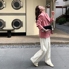 春季新款大货2026春季新款定制丝绒压花西装女M2603P155K248，女装短外套，2C268