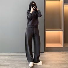 深灰色上衣+深灰色裤子（两件套）