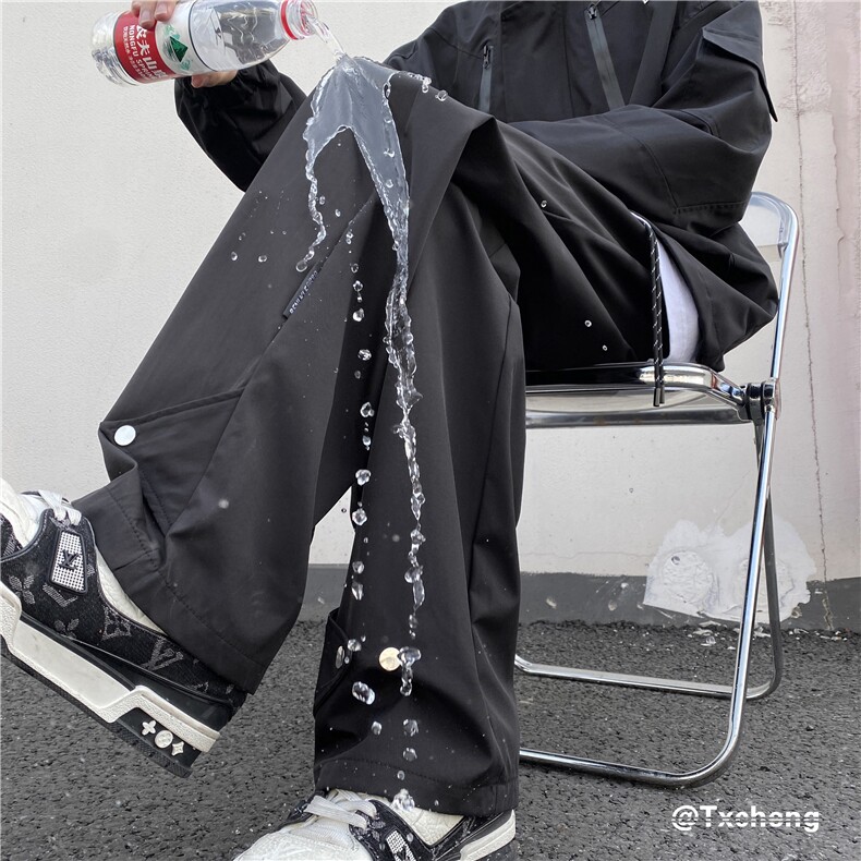 INS春季新款机能百搭防水冲锋裤宽松休闲裤B315-K23545-p50控68图片