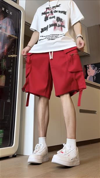 夏季百搭冲锋裤休闲裤男高街工装短裤五分裤DK615-P40,男装休闲裤,电商D202
