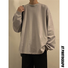 中性款秋季新款德克绒圆领长袖卫衣宽松打底衫A316-1-Y94P40控58，男装T恤，星座906（原电商a316-1）