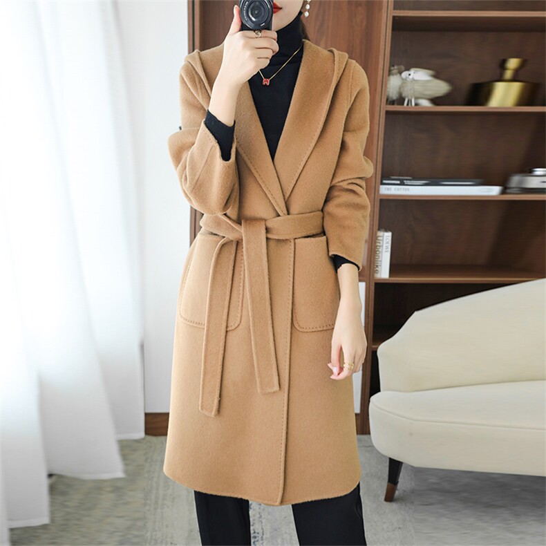 2025年秋季新款百搭女士羊毛大衣，女装双面呢大衣，泰公羊绒