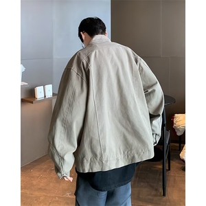 牛仔外套男秋季复古日系飞行员夹克痞帅工装夹克1001-1-J1228-P80图片
