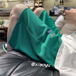 XZ616 夏秋衔接新款贴标华夫格休闲短裤 TY369 P35控48图片