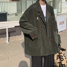 XZ213-19XZ07-P108控128港风大码oversize灯芯绒多口袋痞帅西服，男装西服，星座213