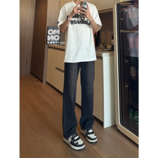 现货水洗复古宽松直筒牛仔裤男K5806-P50控78，男装牛仔裤，星座205