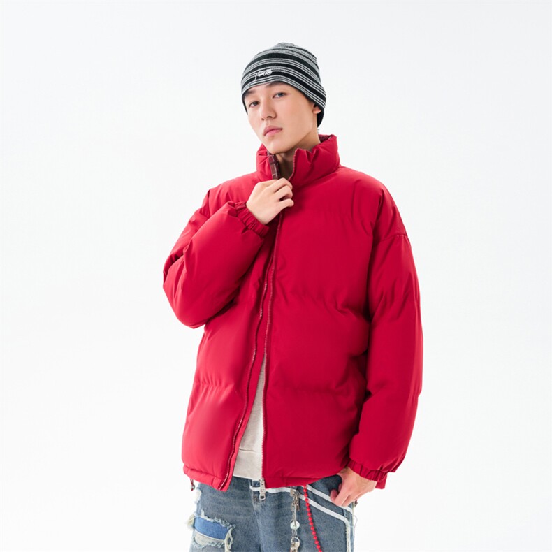 抖音得物可供视频三防拼接格子加厚羽绒棉衣外套面包棉服LL5555,男装棉衣,电商A486