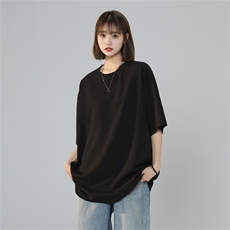 T8067/P20夏季新透气弹力短袖T恤男潮纯色宽松半袖上衣大码男，女装T恤，电商A141