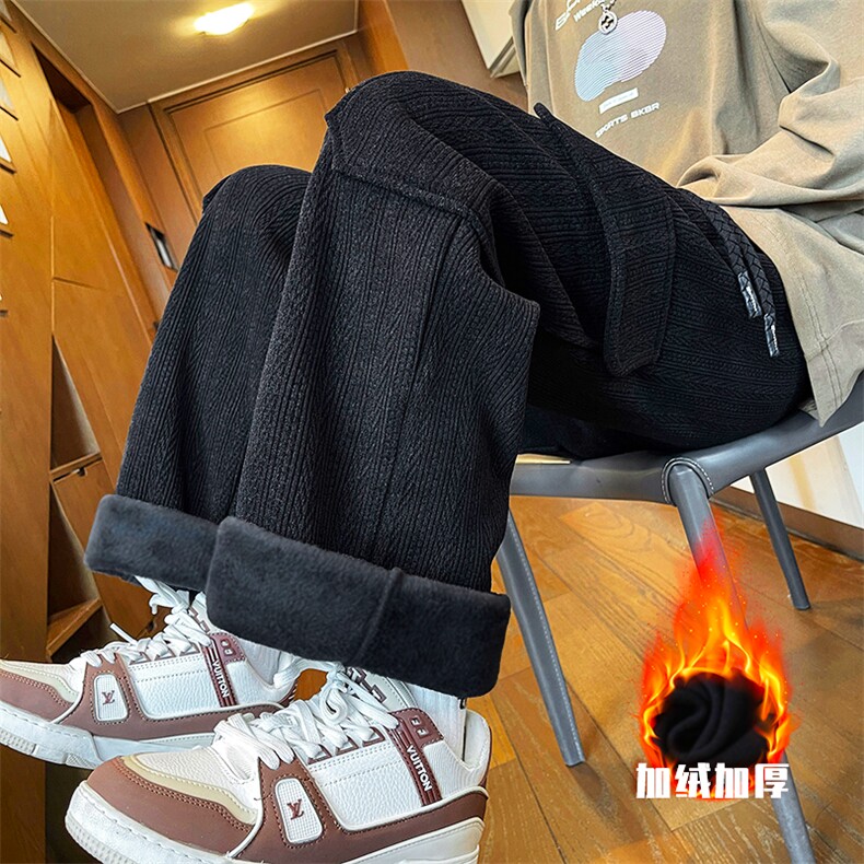 新款冬季雪尼尔麦穗纹棉裤加绒加厚工装裤K1255无差价特P4578,男装棉裤,星座906（原电商a316-1）