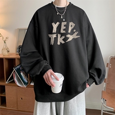 ！圆领卫衣男装港风长袖T恤男外套男WY146-P28，男装卫衣，电商B367