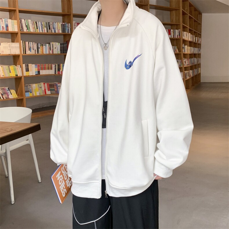 Y8887P43港风外景2024秋季立领开衫百搭休闲宽松外套卫衣潮，男装卫衣，电商A026-1