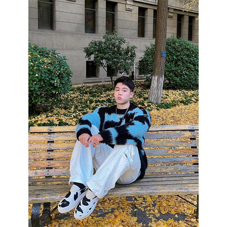 慵懒风扎染套头针织毛衣MY59特P50,男装针织衫/毛衣,星座908-1