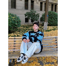 慵懒风扎染套头针织毛衣MY59特P50，男装针织衫/毛衣，星座908-1