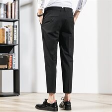 C7952021春夏款九分休闲英伦小西裤男裤子（同A105款）-米色，男装休闲裤，电商A211