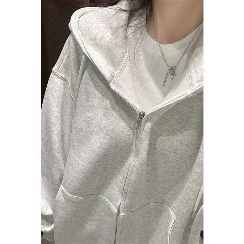 新款连帽纯色拉链卫衣长袖外套男513AKS2191P35,女装短外套,星座513A