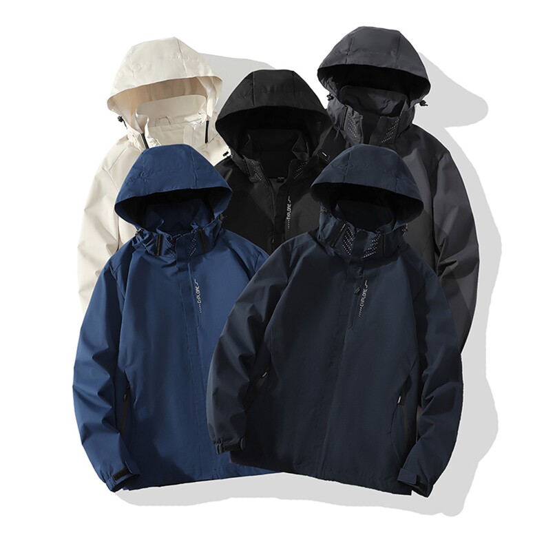 秋季冲锋衣男宽松男士潮夹克男装外套可卸帽子上衣A266-JK81-P45，男装夹克，电商A266