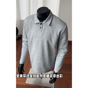 华棉280g解构潮流亨利领长袖T恤男T53701特P18 T53701J加绒特P23图片